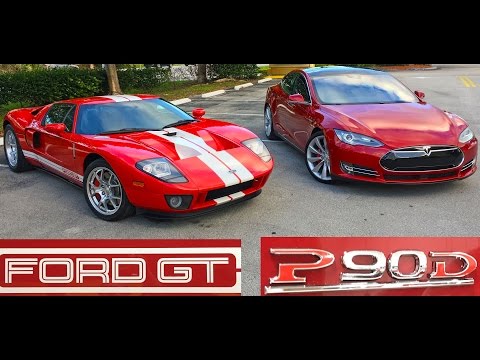 Youtube: Tesla Model S P90D Ludicrous vs 700+ Horsepower Ford GT Drag Racing