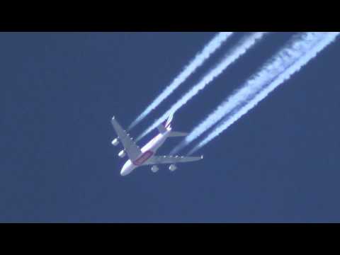 Youtube: Airbus A380 at 34,000 Feet through 1600mm Telescope