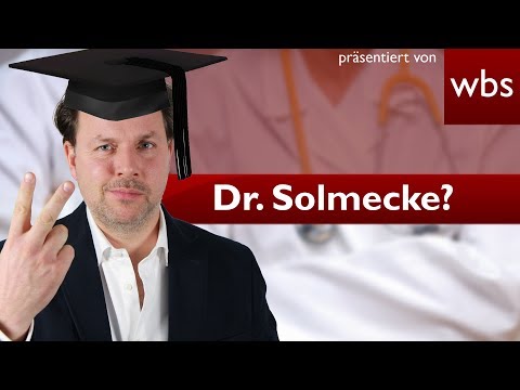 Youtube: Kann ich mir einfach einen Doktortitel kaufen? | Rechtsanwalt Christian Solmecke