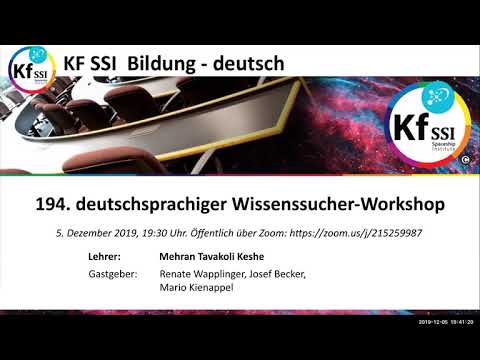 Youtube: 2019 12 05 PM Public Teachings in German - Öffentliche Schulungen in Deutsch