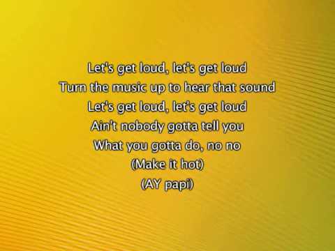 Youtube: Jennifer Lopez - Let's Get Loud, Lyrics In Video