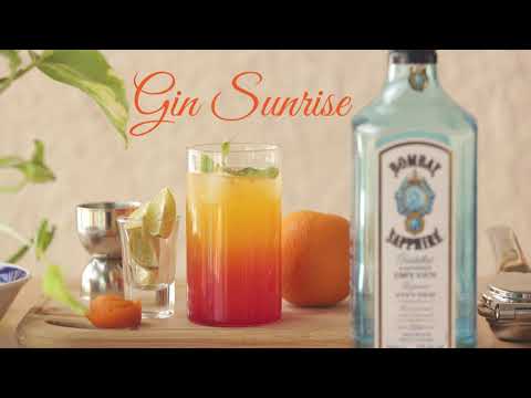Youtube: Gin Sunrise - Easiest GIN Cocktails to Make at home | Bombay Sapphire Cocktail
