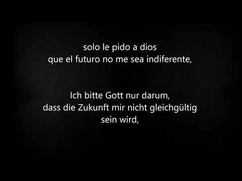 Youtube: Mercedes Sosa - Solo le pido a Dios letras auf deutsch übersetzt