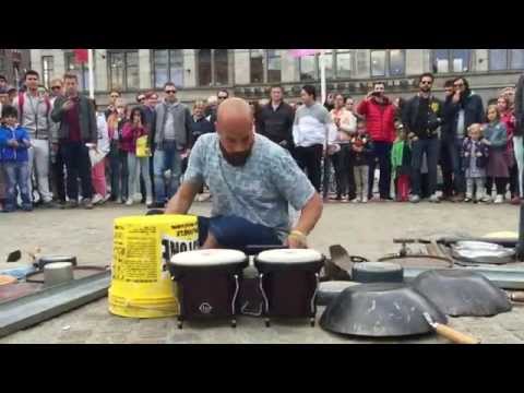 Youtube: Incredible drummer in Amsterdam © #trash  rave techno Dario Rossi Drummer