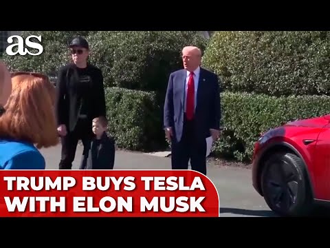 Youtube: TRUMP buys TESLA outside the White House with ELON MUSK by his side in UNEXPECTED SCENE