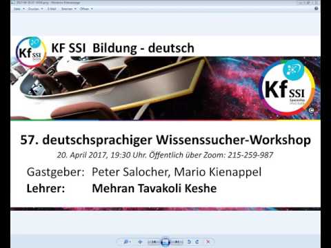 Youtube: 2017 04 20 PM Public Teachings in German - Öffentliche Schulungen in Deutsch