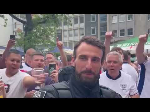 Youtube: England Fans Sing to German Copper Who Looks Like Gareth Southgate