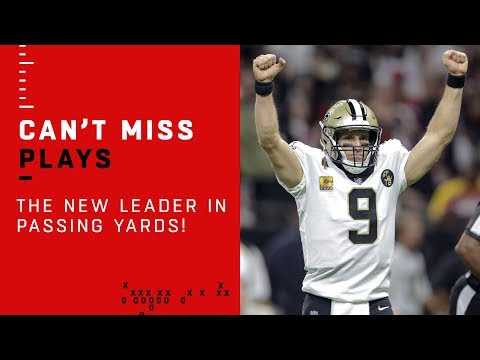 Youtube: Drew Brees Breaks All-Time Passing Yards Record on 62-Yd TD Bomb!!!