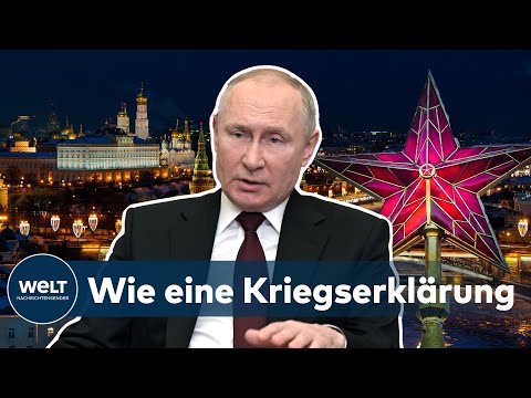Youtube: PUTIN ZIEHT DURCH: Schock-Rede - Russlands Präsident macht den Weg für Krieg frei | WELT Dokument