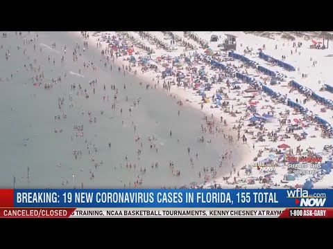 Youtube: WFLA NOW: Clearwater Beach packed amid 'social distancing' for coronavirus