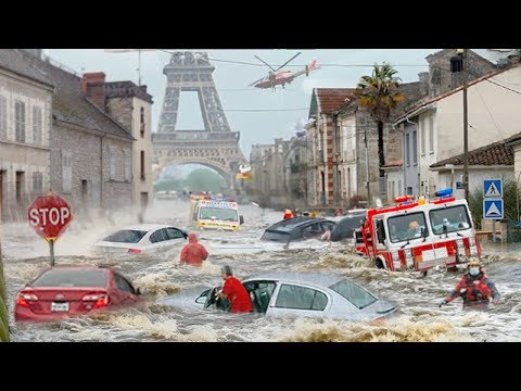 Youtube: France Today! Rivers overflowed and floods destroyed six French departments,  Europe is shocked