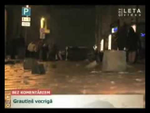 Youtube: Anti Government Riots in Riga Latvia 1/12/09