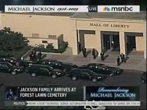 Youtube: Jackson Family Arrives At Forest Lawn Cemetery
