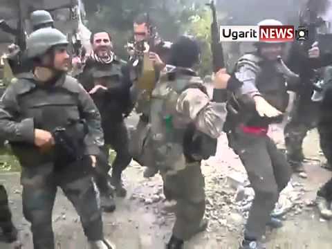 Youtube: أوغاريت , بصر الحرير حوران مسرب , جنود النظام يصيبها الجنون فترقص على الاغاني الغربية بالسلاح