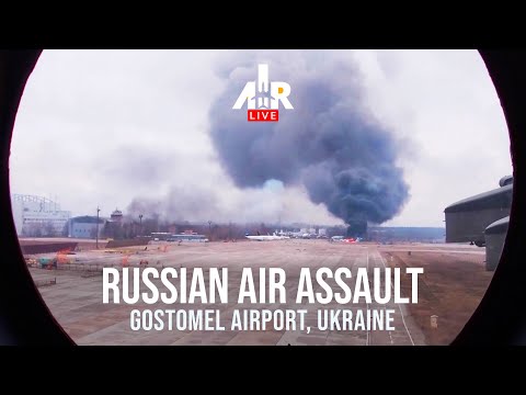Youtube: Russian air assault on Gostomel Airport, Ukraine