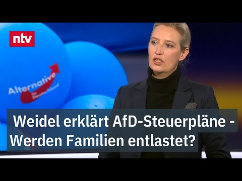 Youtube: Weidel erklärt Steuerpläne der AfD - Werden Familien entlastet? | ntv