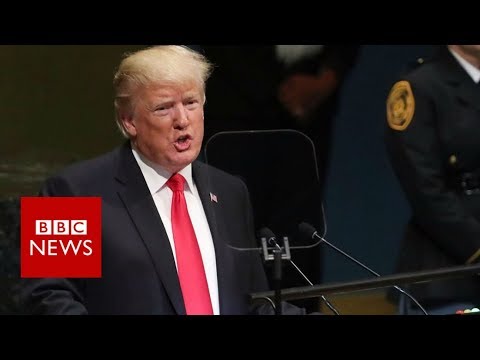 Youtube: President Donald Trump gets unexpected laugh at United Nations - BBC News