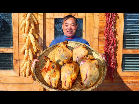 Youtube: 5 Lamb Heads Roasted Till Golden, Stewed with Spicy Broth for Half of The Day | Uncle Rural Gourmet