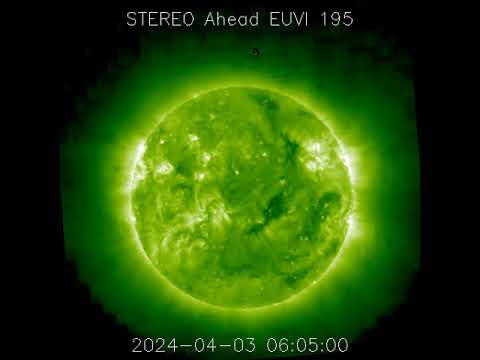 Youtube: ahead 20240403 euvi 195 512 (original STEREO data sun video)