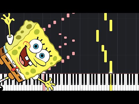 Youtube: Spongebob Theme Song [Piano Tutorial] (Synthesia) // Mr.Meeseeks Piano
