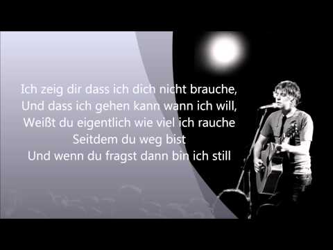 Youtube: Philipp Poisel - Ich Will Nur (Lyrics)