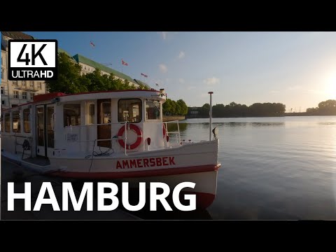 Youtube: Binnenalster Spaziergang zum Sonnenaufgang in Hamburg, Deutschland ☀️