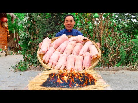 Youtube: 14 Pig Trotters Roasted and Stewed with Black Bean Sauce! Brand New Recipe! | Uncle Rural Gourmet
