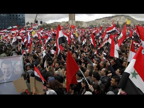 Youtube: Pro-Assad Demo in Damaskus