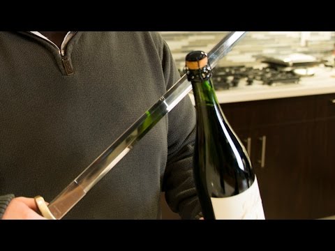 Youtube: How to open a bottle of champagne with a sword