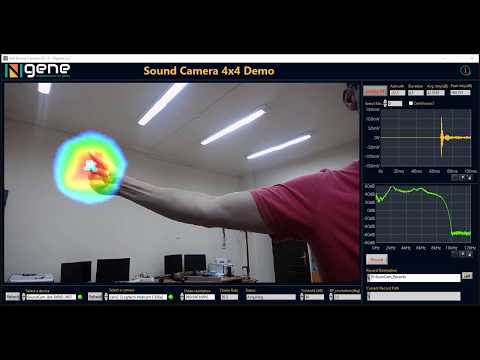 Youtube: Sound Source Detection demo with 4x4 Microphine Array