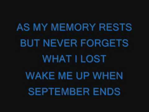 Youtube: Green Day-Wake Me Up When September Ends lyrics