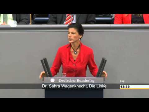 Youtube: Sahra Wagenknecht, DIE LINKE: »Frau Merkel, lösen Sie sich aus dem Schlepptau der US-Kriegspolitik«