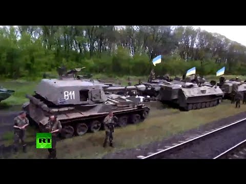 Youtube: Video: Huge build-up of tanks, artillery, missile systems near Slavyansk