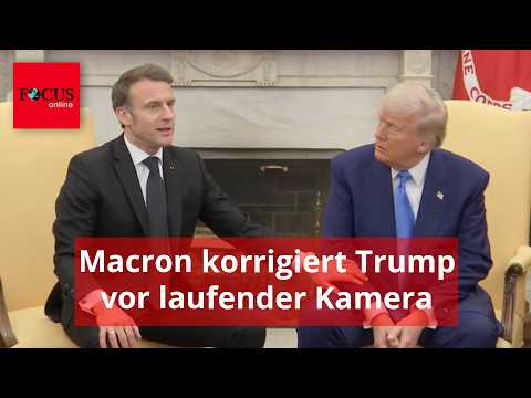 Youtube: Plötzlich packt Macron Trump am Arm und korrigiert ihn bei Ukraine-Behauptung