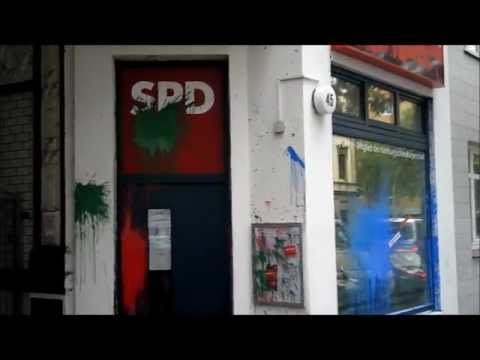 Youtube: Farbanschlag auf die SPD