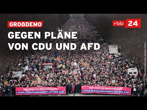 Youtube: "Aufstand der Anständigen": Mehr als 160.000 demonstrieren gegen Zusammenarbeit mit der AFD