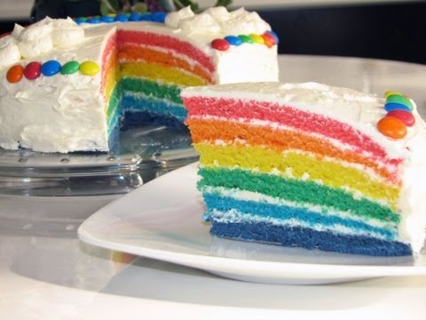Youtube: Rainbow Cake/Rainbowcake (Regenbogenkuchen mit 6 Schichten)