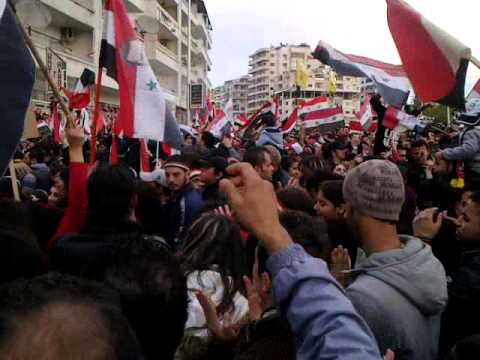 Youtube: Pro Assad Demo Syrien latakia 2 Millionen