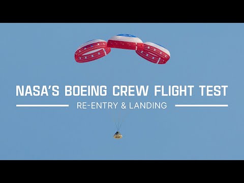 Youtube: NASA's Boeing Crew Flight Test Re-entry and Landing