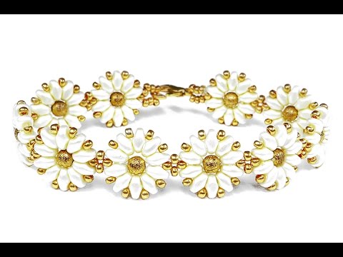 Youtube: Tutorial: flower bracelet [easy] SuperDuo beads / Цветочный браслет из супердуо бисера ЛЕГКО!