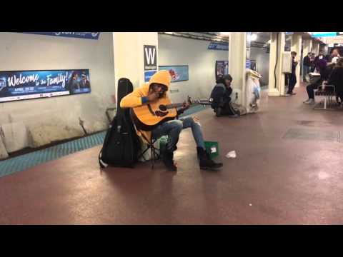 Youtube: Subway performer stuns crowd with Fleetwood Mac's "Landslide"- Chicago, Il- Blue Line, Washington S
