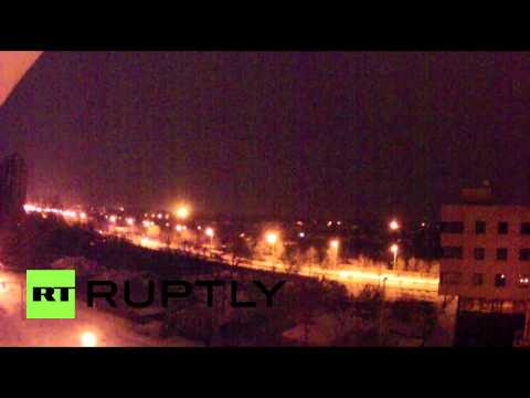 Youtube: Ukraine: Shelling lights up Donetsk on Orthodox Christmas morning