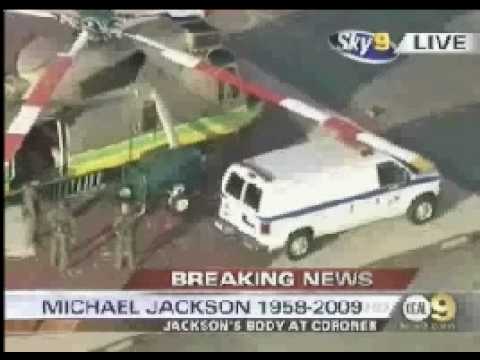 Youtube: Michael Jackson's dead corpse arrives for transport to coroner's dept 6/25/09