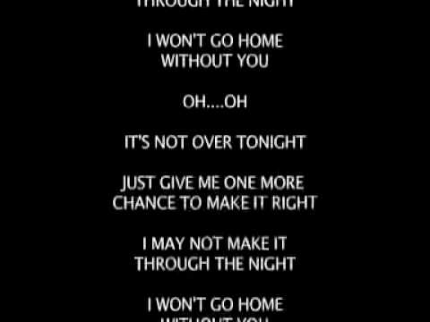 Youtube: Maroon 5 - I Won't Go Home Without You - SCROLLYRICS