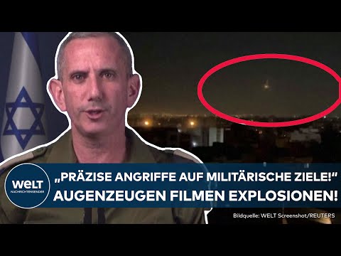 Youtube: ANGRIFF AUF IRAN: Augenzeugen filmen Explosionen und Flugabwehr! Israel greift militärische Ziele an