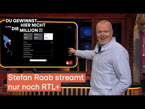 Youtube: Stefan Raab erklärt die RTL+ Abo Pakete🤝 | Du gewinnst hier nicht die Million bei Stefan Raab