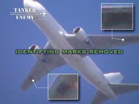 Youtube: Unidentified airplane with identifying marks removed