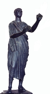 Statua oratore che fa il gesto dellombre