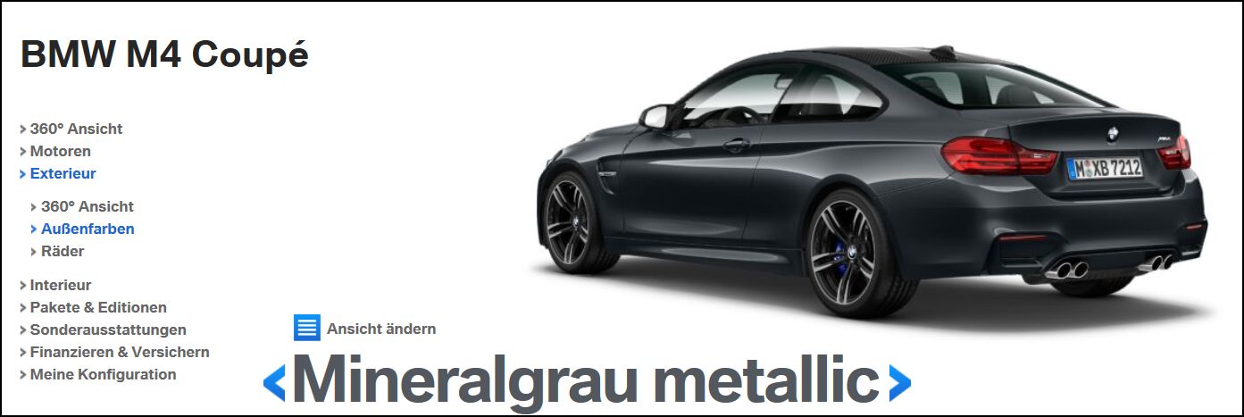 2015 BMW F82 M4 mineral-grau metallic